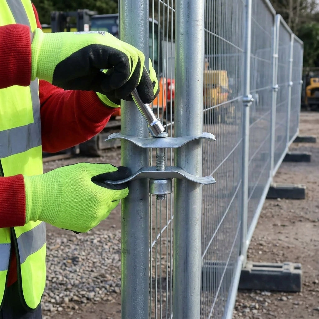 Anti-Tamper Steel Fence Coupler for Secure Panel Connection