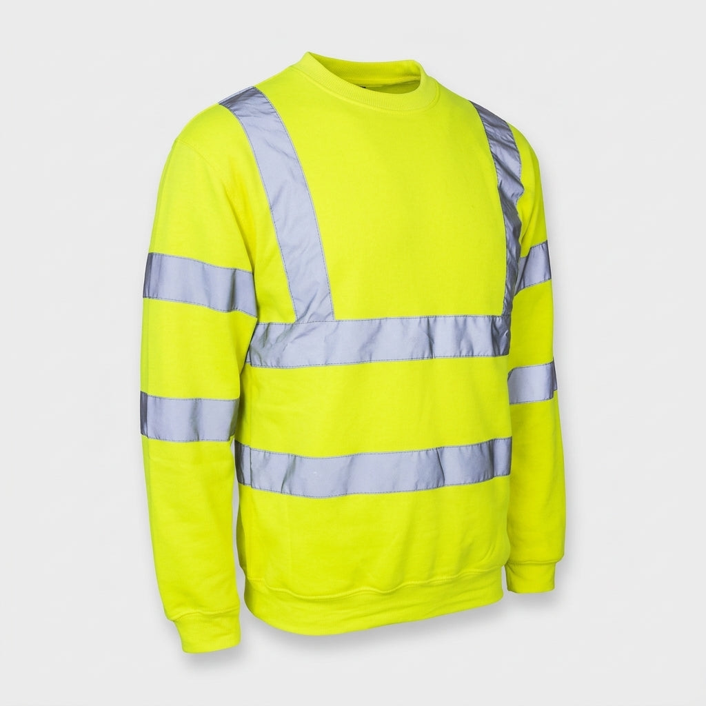 High Visibility Sweatshirt Jumper - BS EN471 Class 3, Sizes S-4XL (view 2)