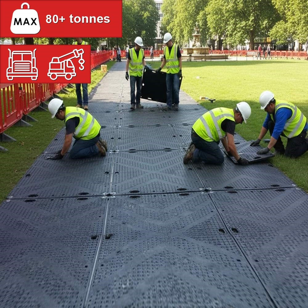 Ground Protection Mat HDPE 2400x1200mm Heavy Duty Lightweight