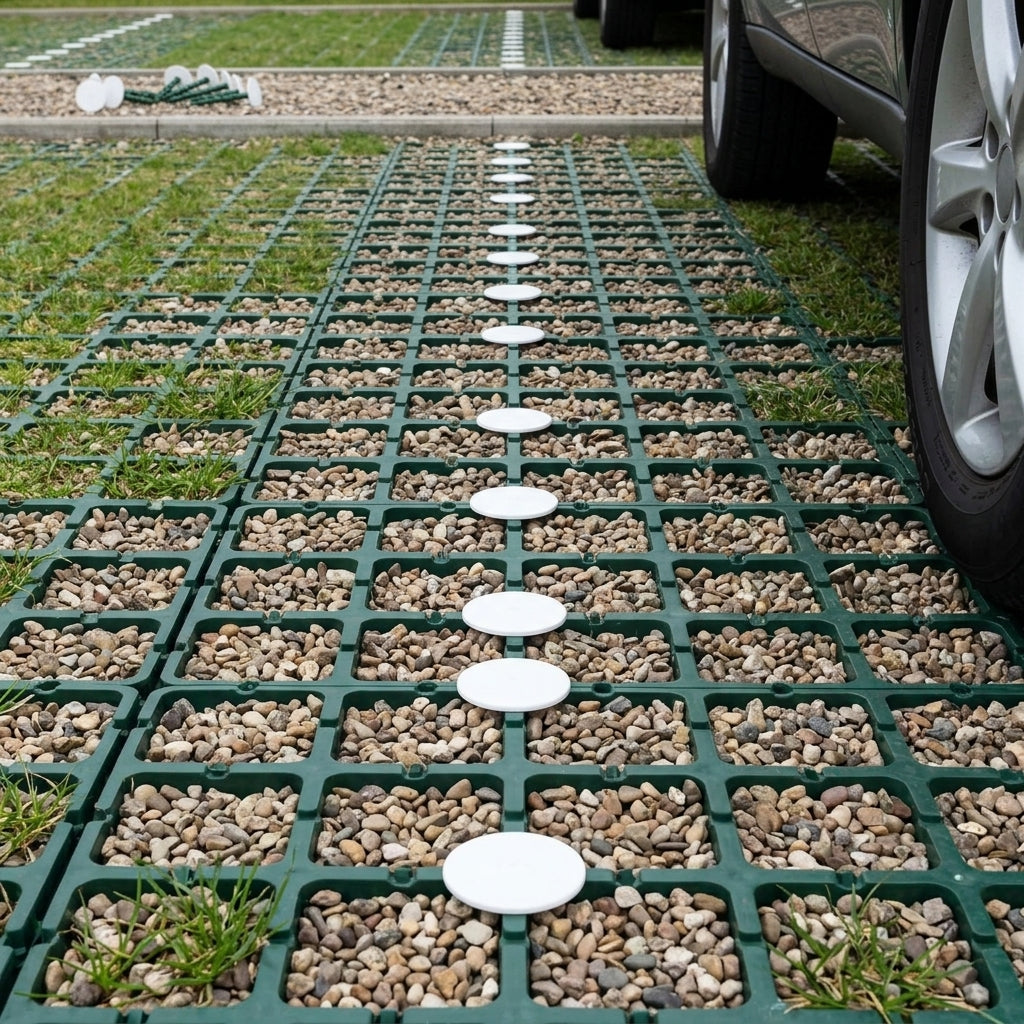 Twist-Fit Bay Markers for Cellular Paving Systems