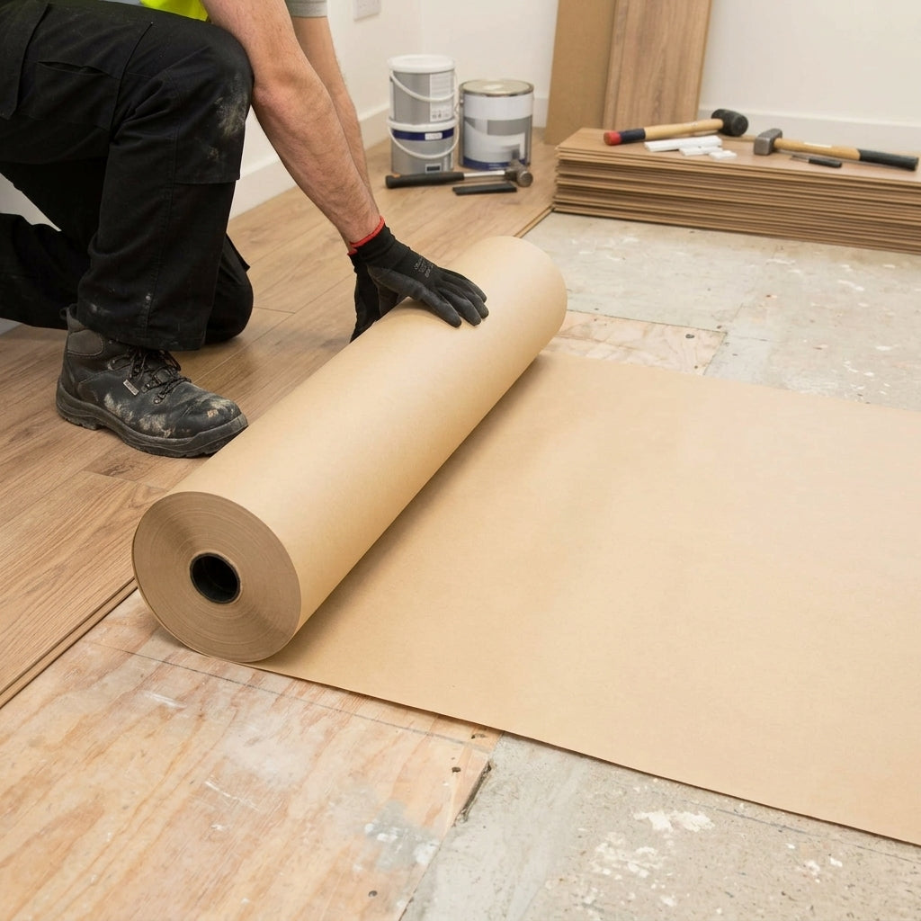 Flooring Protection Paper Roll Thin Barrier for Subfloor Installation