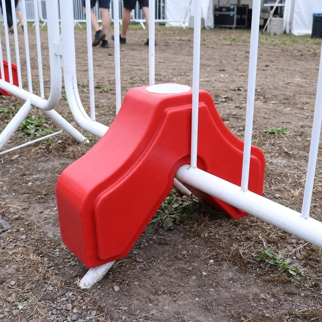 Concrete Ballast Block with Plastic-Coated Finish - V-Shape Design
