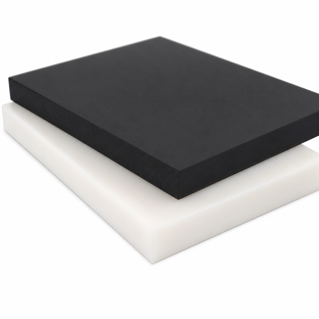 Acetal Copolymer White / Black Sheet 8mm to 50mm thick for Gears, bearings & bushes - UK Engineering Plastics