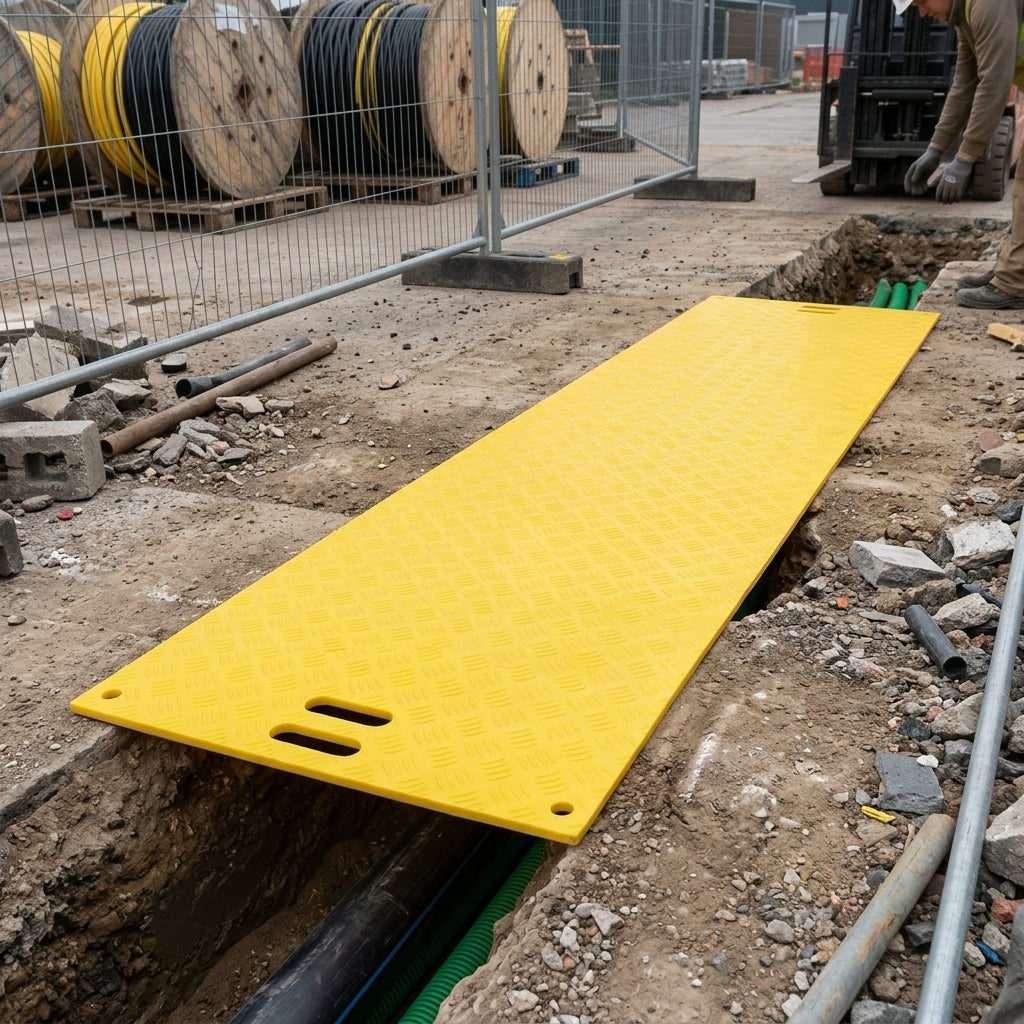 Recycled LDPE Pipeline Cover Board – 2.4m x 0.6m x 12mm