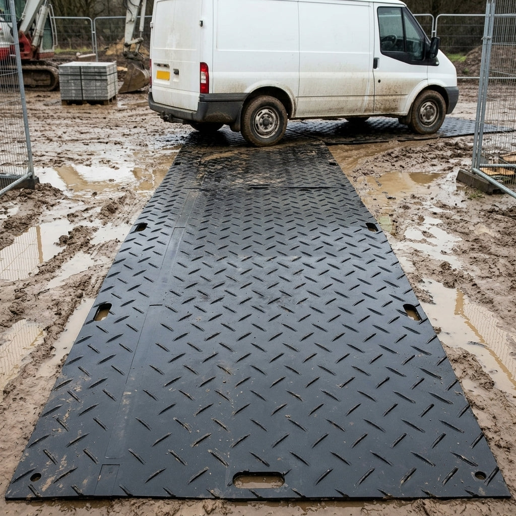Ground Protection Mat 100% Recycled HDPE with Traction Surface