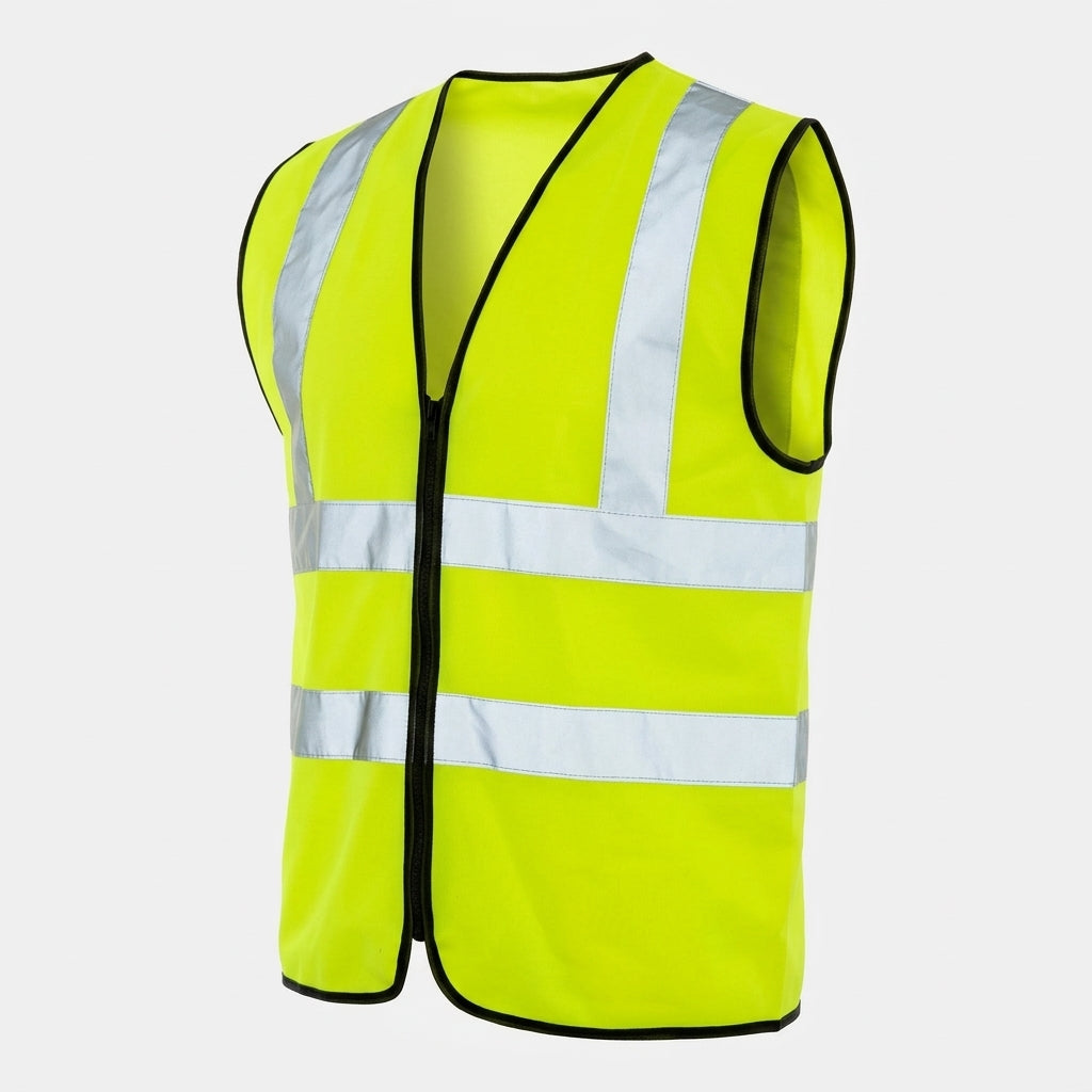 High Visibility Zipped Safety Vest – BS EN20471 Class 2 Compliant (view 2)