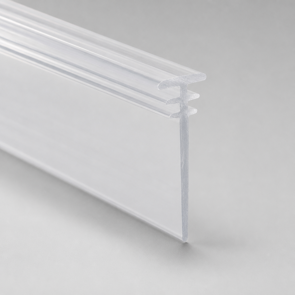 BIF013W - Bi Fold or Channel Seal - White - T Width of 5mm, 7mm and 10mm