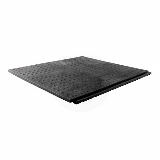 Black ground protection mat 1200x800x22mm supporting 40 tonnes