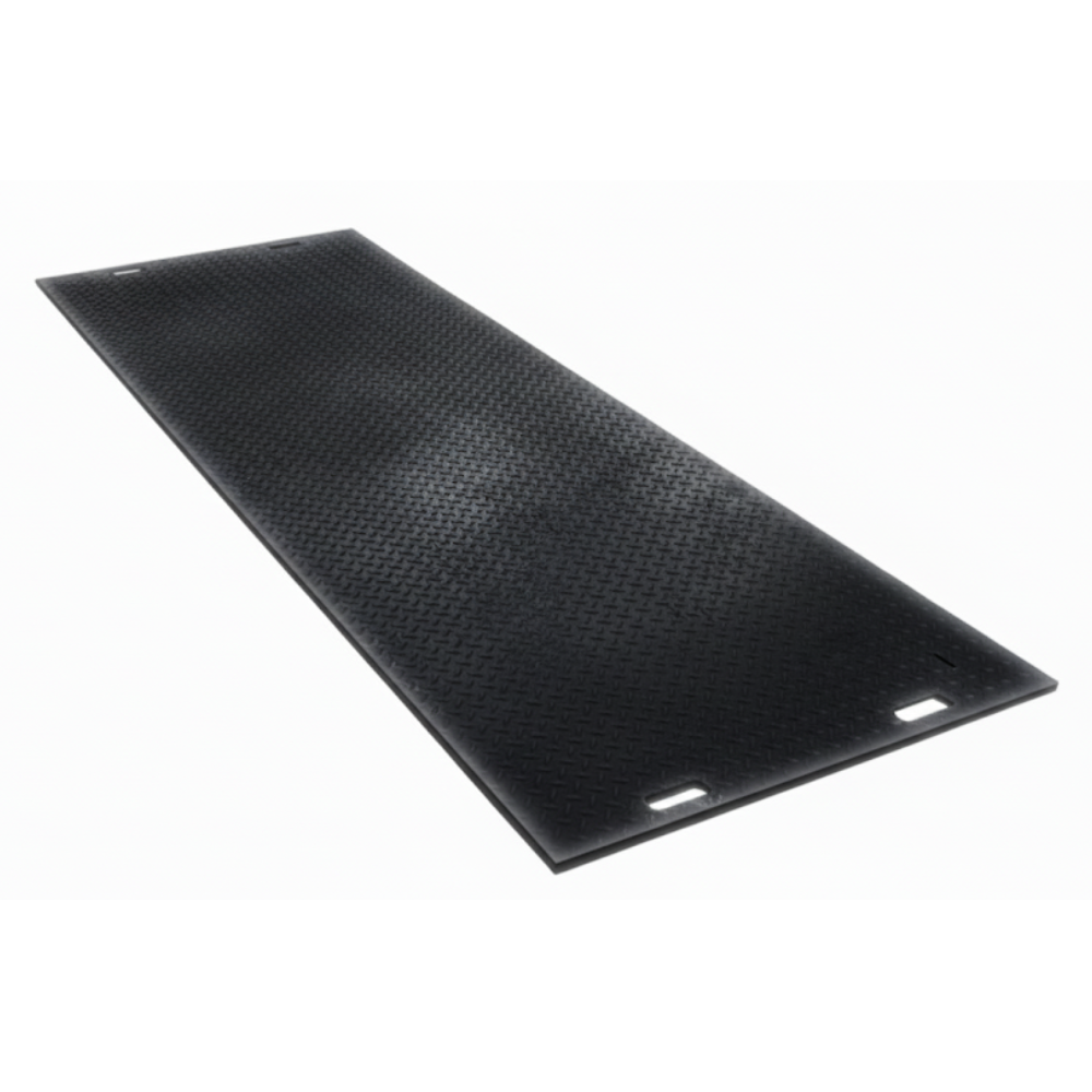 Black non-slip ground mat for vehicles and pedestrian safety
