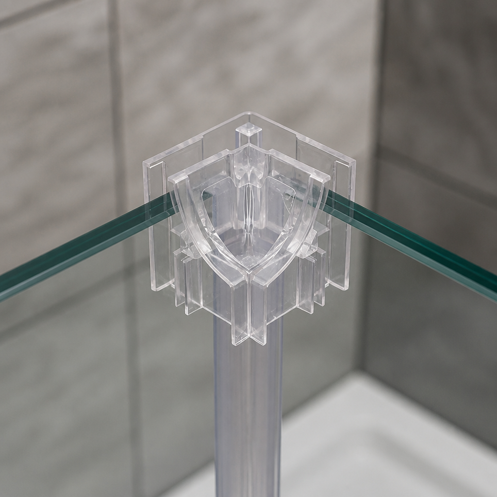 CG003 - Shower Seal Corner Piece - Fits Glass Thickness of 5mm to 11mm