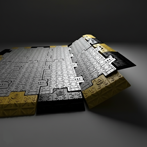 Durable black ground protection panel for vehicles and walkways