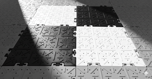 Durable lightweight mat with anti-slip and self-draining surface