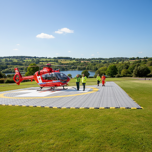 Durable non-slip event flooring mats for walkways and vehicle access