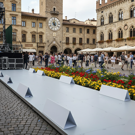 Event flooring ramp 500x470mm made from durable HDPE