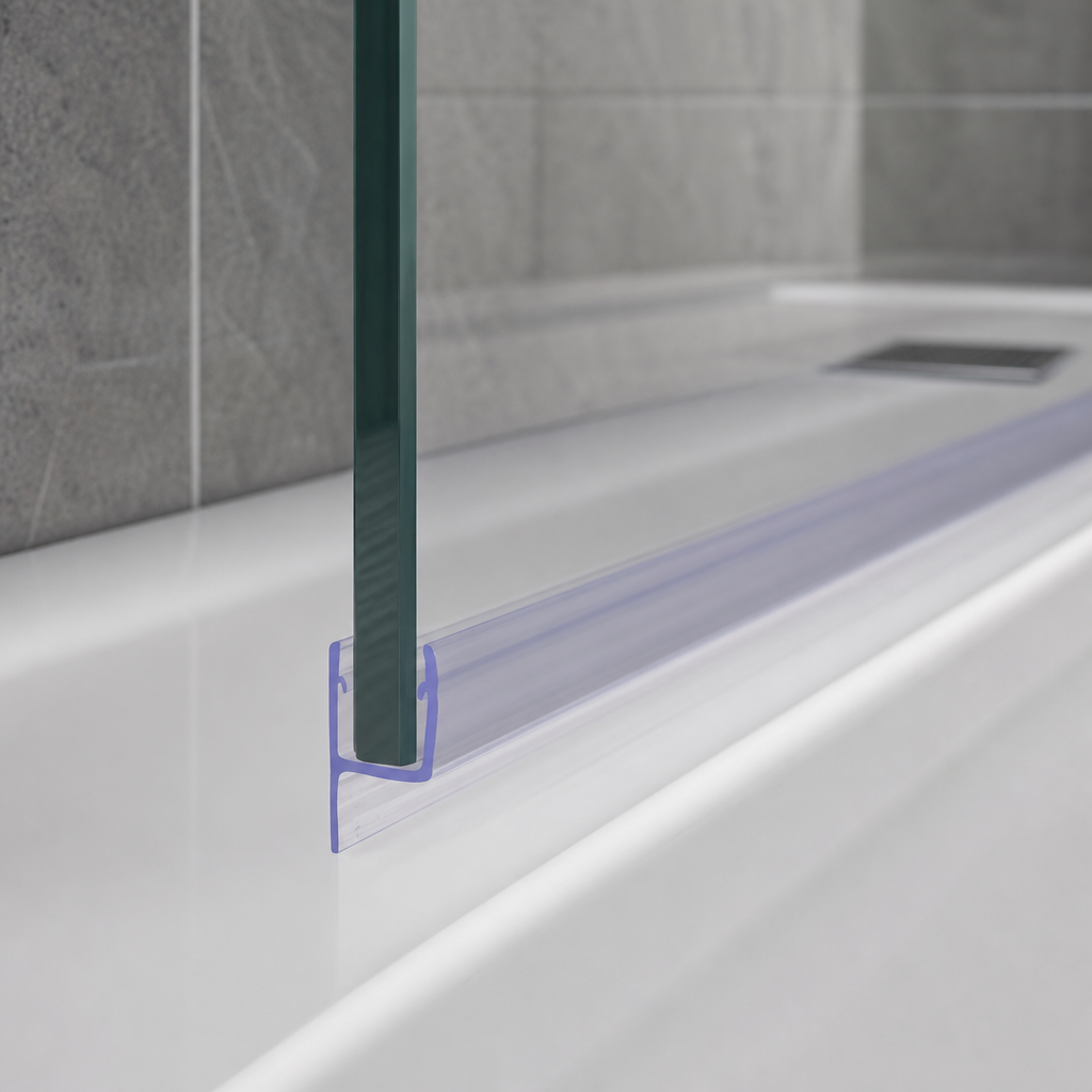 FIN010 - Vertical Shower Screen Seal - Fits 4-6mm Glass - Fin Depth of 15mm