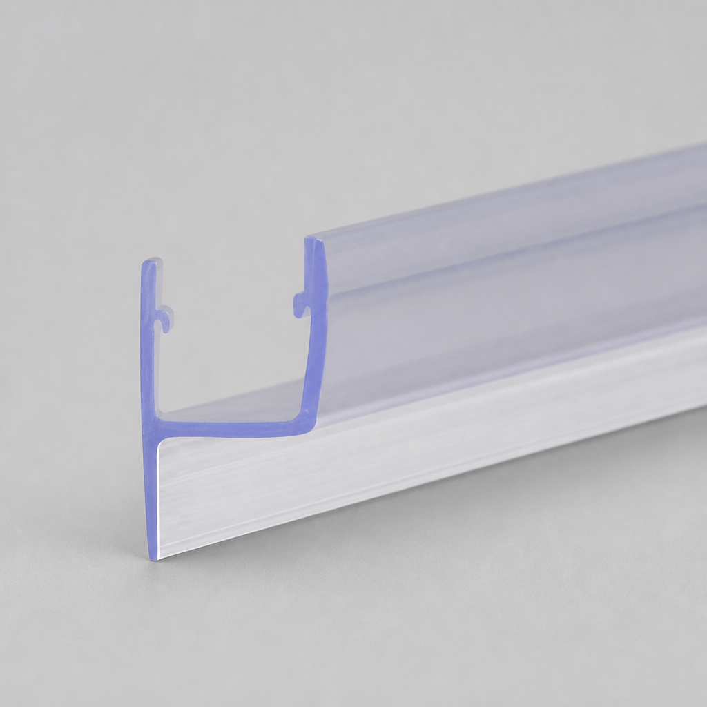 FIN010 - Vertical Shower Screen Seal - Fits 4-6mm Glass - Fin Depth of 15mm