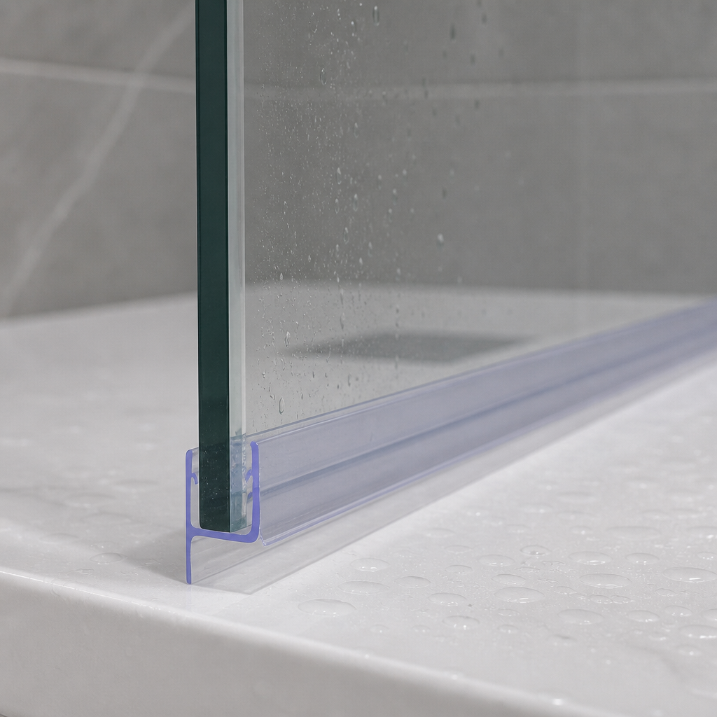 FIN011 - Vertical Shower Screen Seal - Fits 8-10mm Glass - Fin Depth of 15mm