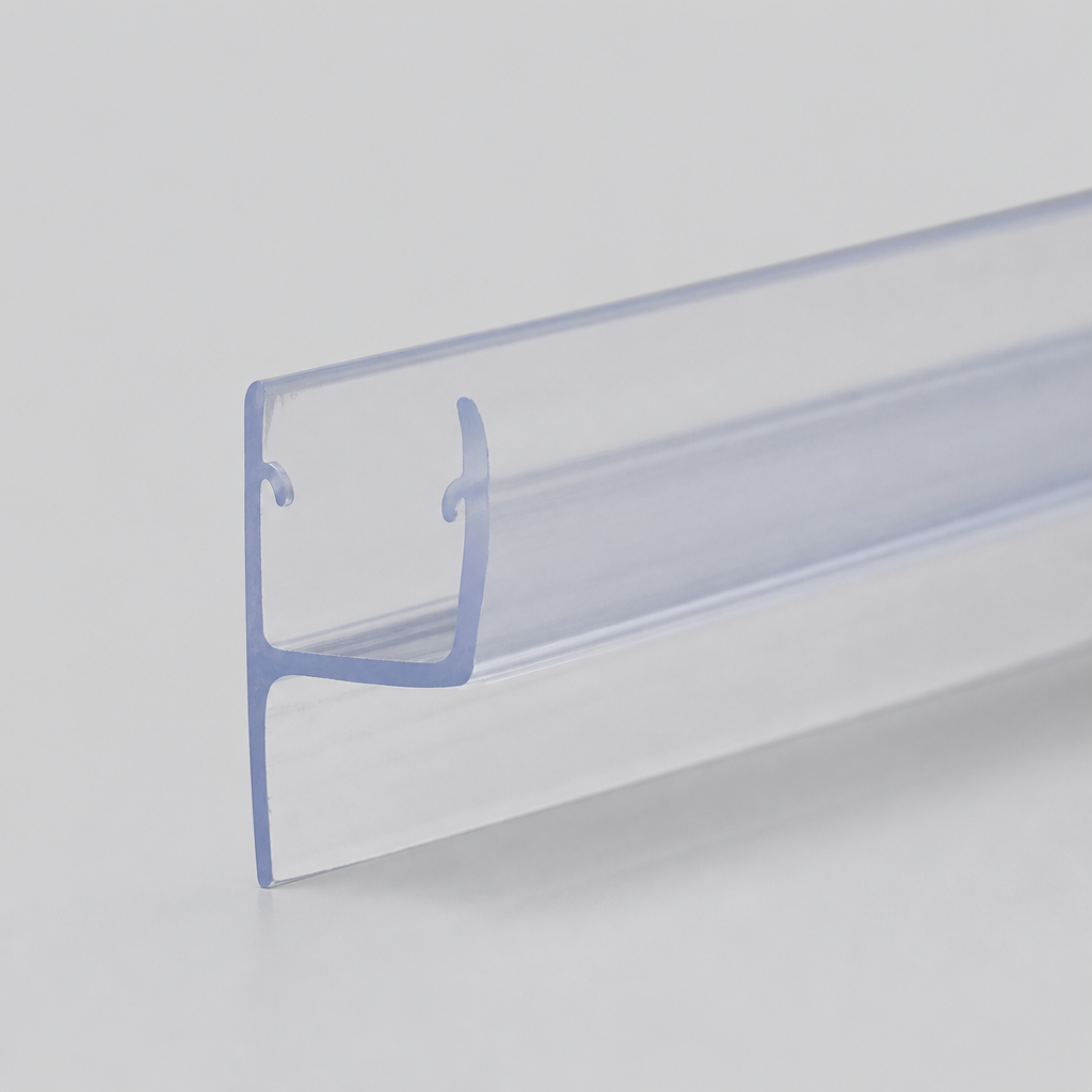 FIN011 - Vertical Shower Screen Seal - Fits 8-10mm Glass - Fin Depth of 15mm