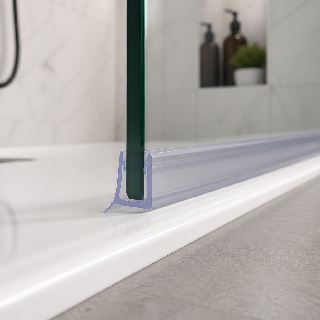 FIN019 - Vertical Shower Screen Seal - Fits 4-6mm Glass - Lengths of 900mm, 1400mm and 2000mm