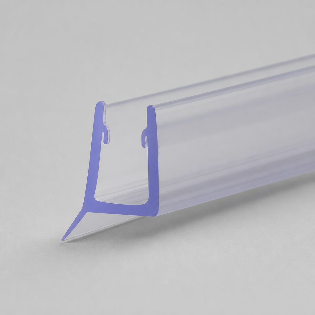 FIN020 - Vertical Shower Screen Seal - Fits 8mm Glass - Lengths of 900mm, 1400mm and 2000mm
