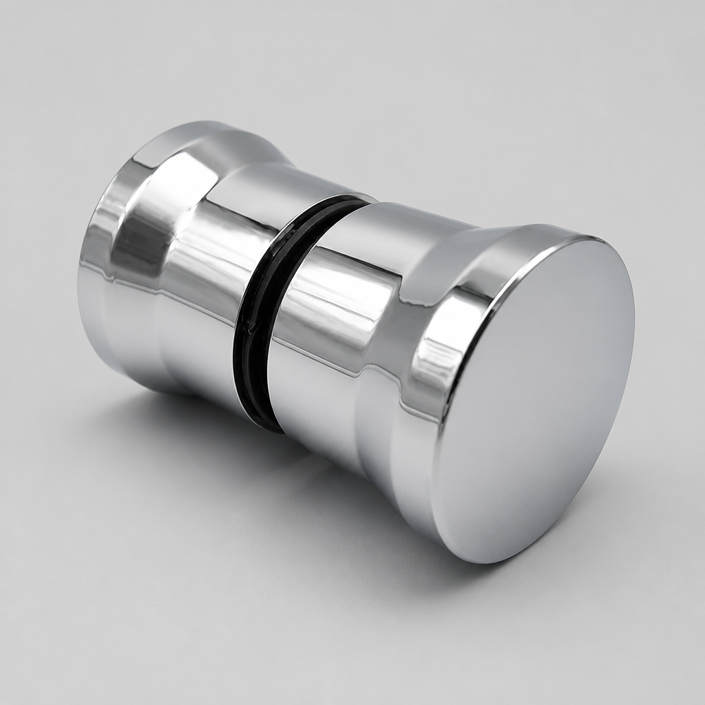 HAND008 - Shower Enclosure Door Handle Knob Chrome - Width of 65mm