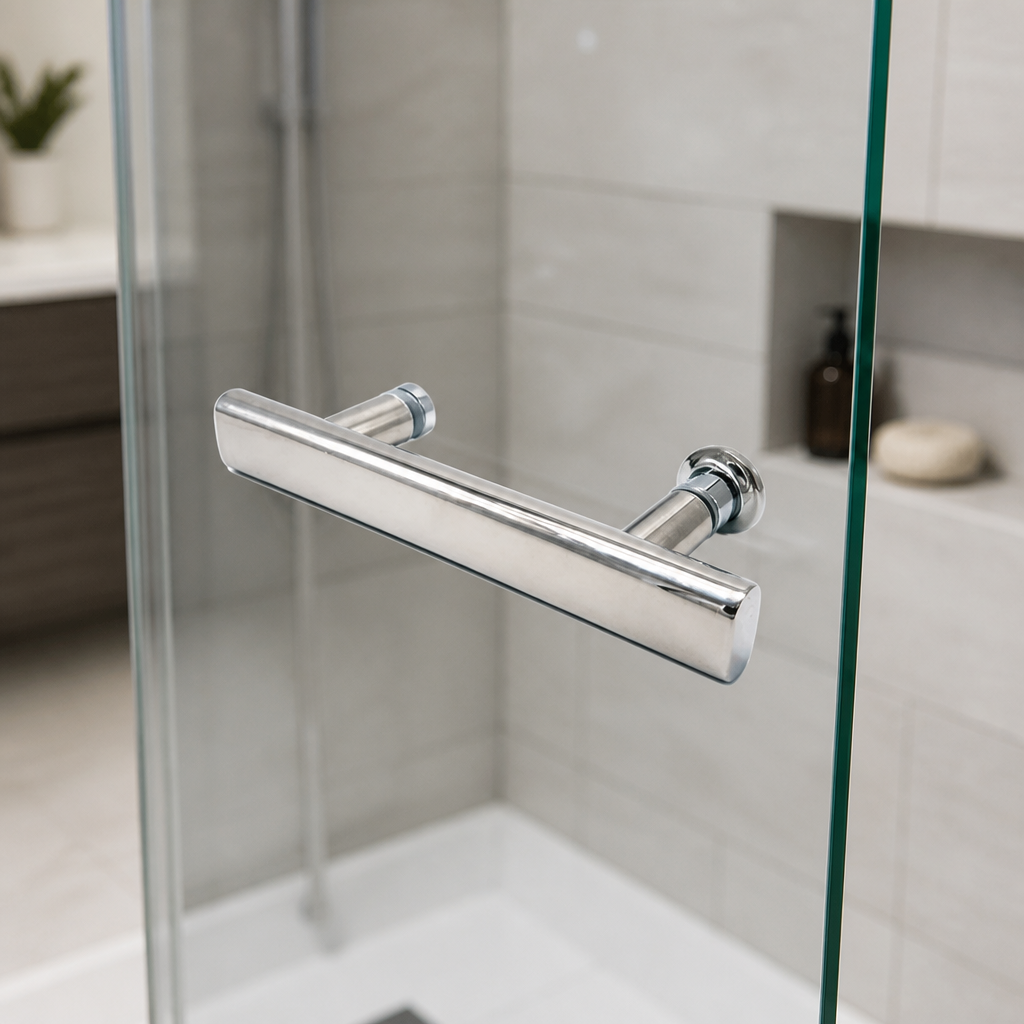 HAND013 - Shower Enclosure Door Handle Knob Chrome - Length of 200mm
