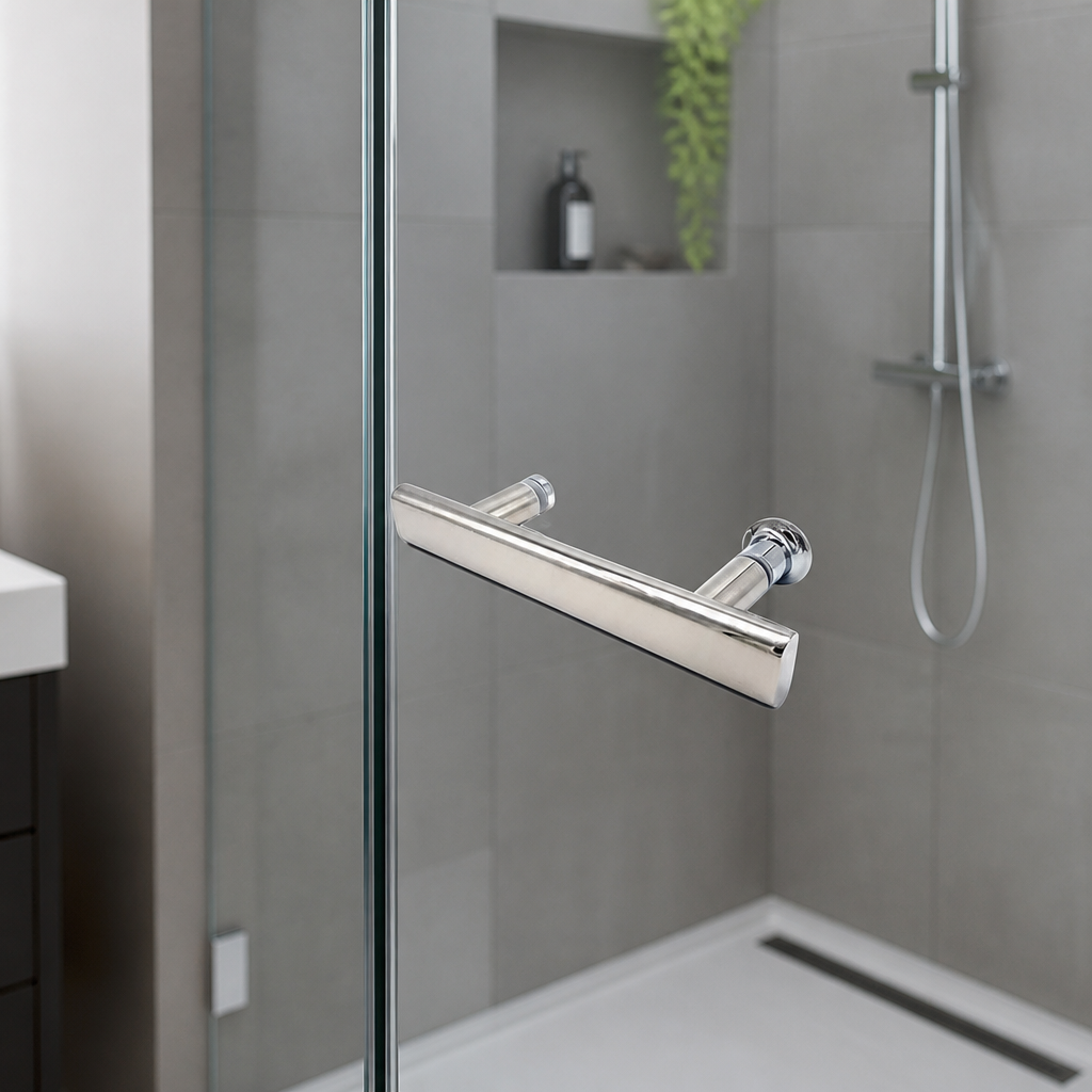 HAND013 - Shower Enclosure Door Handle Knob Chrome - Length of 200mm