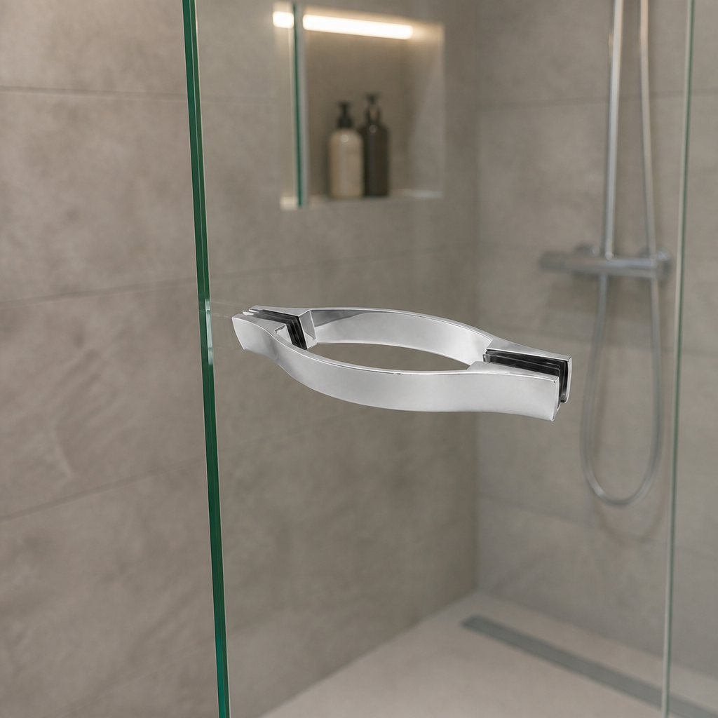 HAND021 - Shower Enclosure Door Handle Knob Chrome - Length of 200mm
