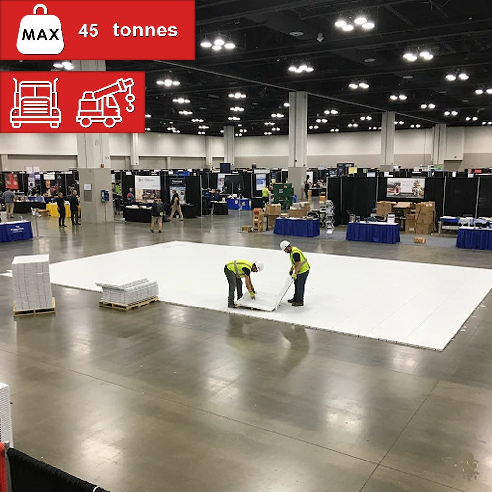 Heavy duty HDPE event flooring panel quick install 1m²