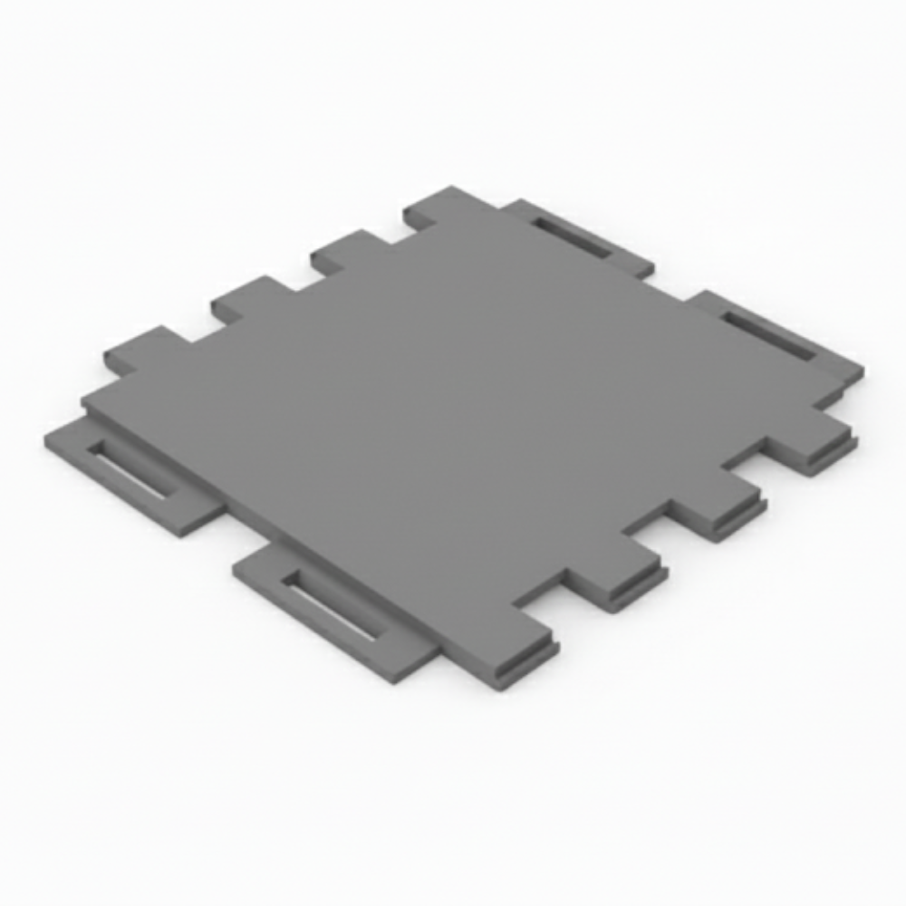 Heavy duty event flooring under staging and pedestrian walkways