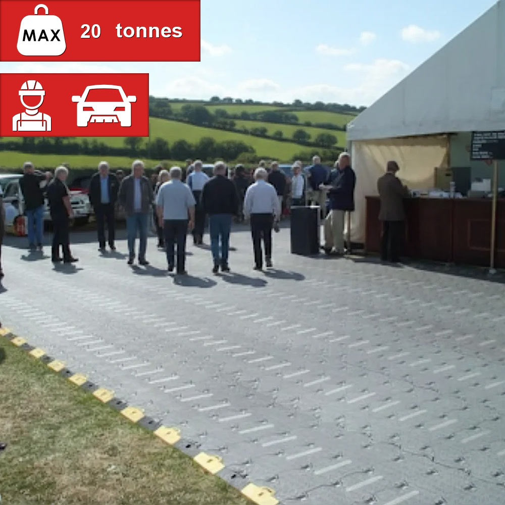 Heavy duty lightweight polymer temporary event flooring panels