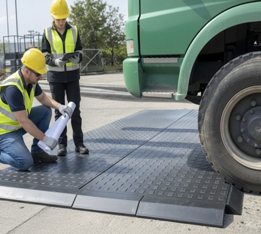 Heavy duty recycled floor mat with non-slip drainage grip surface