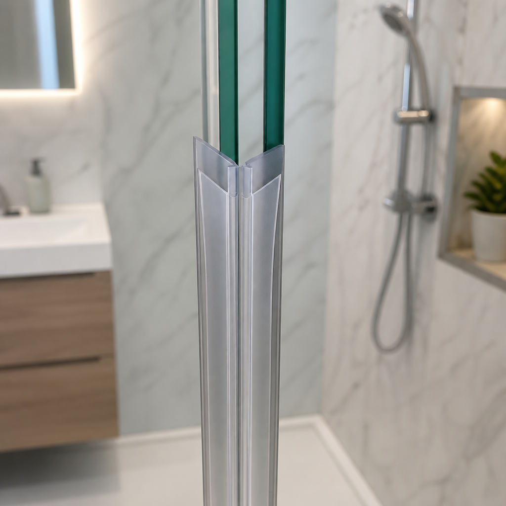 MAG003B - Magnetic Shower Screen Seal - Black - Lengths of 2000mm and 2600mm