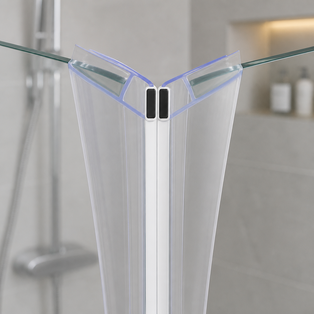 MAG003 - Magnetic Shower Screen Seal - Fits 10mm Glass - 1 Pair - Lengths of 2000mm or 2600mm