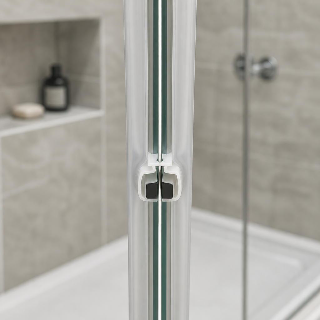 MAG007 - Magnetic Shower Screen Seal - Channel Seals - 1 Pair - Length of 2000mm