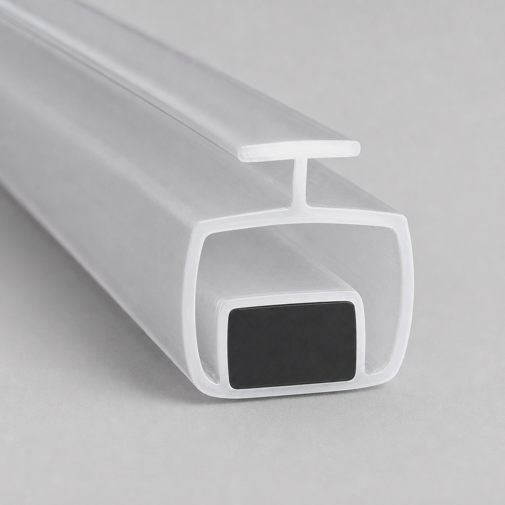 MAG008 - Magnetic Shower Screen Seal - Channel Seals - 1 Pair - Length of 2000mm