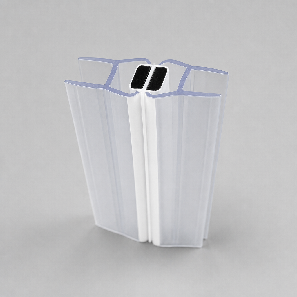 MAG010 - Magnetic Shower Screen Seal - Fits 4-6mm Glass - 1 Pair - Lengths of 2000mm and 2600mm