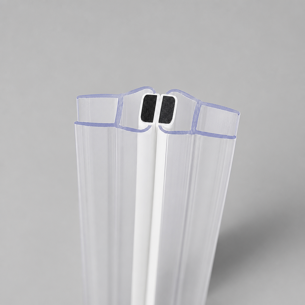 MAG011 - Magnetic Shower Screen Seal - Fits 8-10mm Glass - 1 Pair - Lengths of 2000mm and 2600mm
