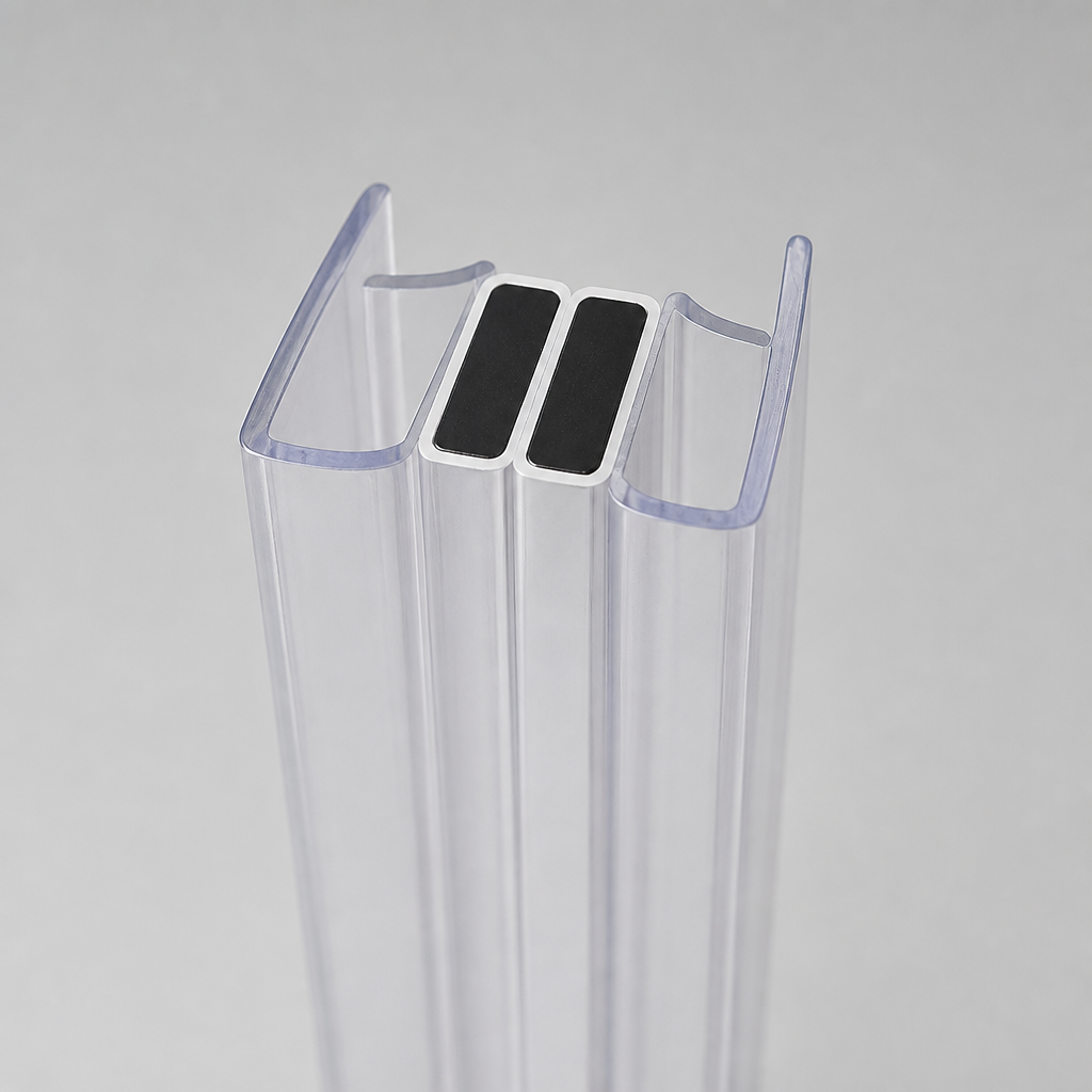 MAG014 - Magnetic Shower Screen Seal - Fits 8-10mm Glass - 1 Pair - Length of 2000mm