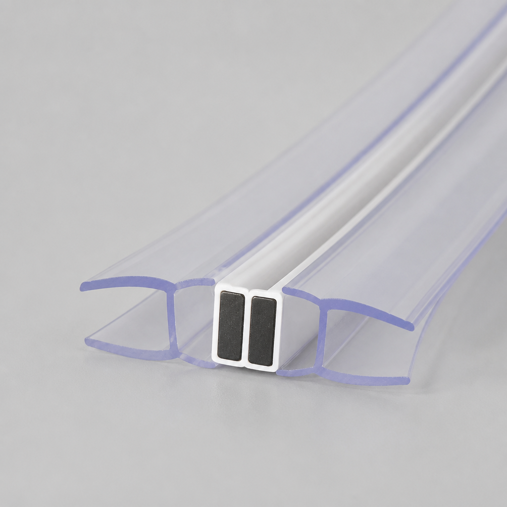 MAG016 - Magnetic Shower Screen Seal - Fits 10-12mm Glass - 1 Pair - Length of 2000mm