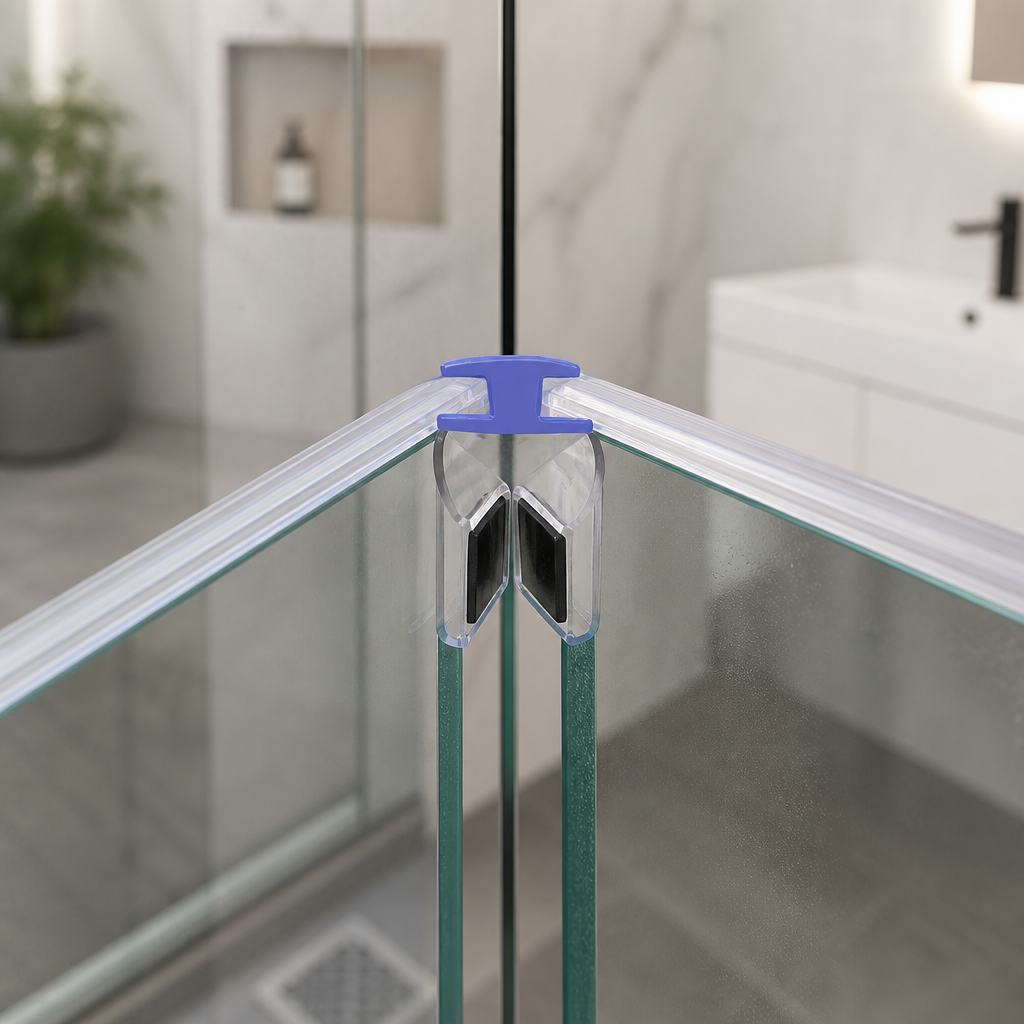 MAG018 - Magnetic Shower Screen Seal - Channel Seals - 1 Pair - T Width of 8mm