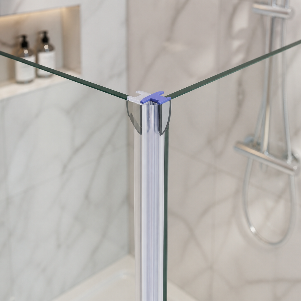 MAG018 - Magnetic Shower Screen Seal - Channel Seals - 1 Pair - T Width of 8mm