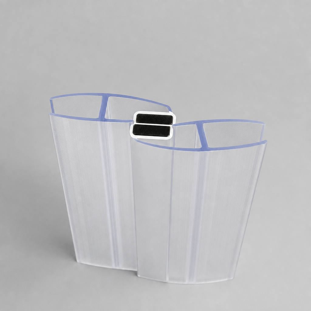 MAG026 - Magnetic Shower Screen Seal - Fits 8-10mm Glass - 1 Pair - Length of 2000mm