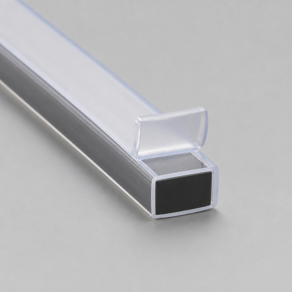 MAG027 - Magnetic Shower Screen Seal - Channel Seals - 1 Pair - Length of 2000mm