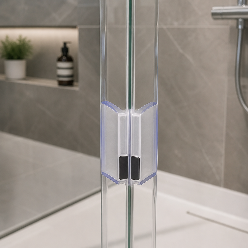 MAG029 - Magnetic Shower Screen Seal - Self Adhesive Magnetic Seal - 1 Pair - Length of 2000mm