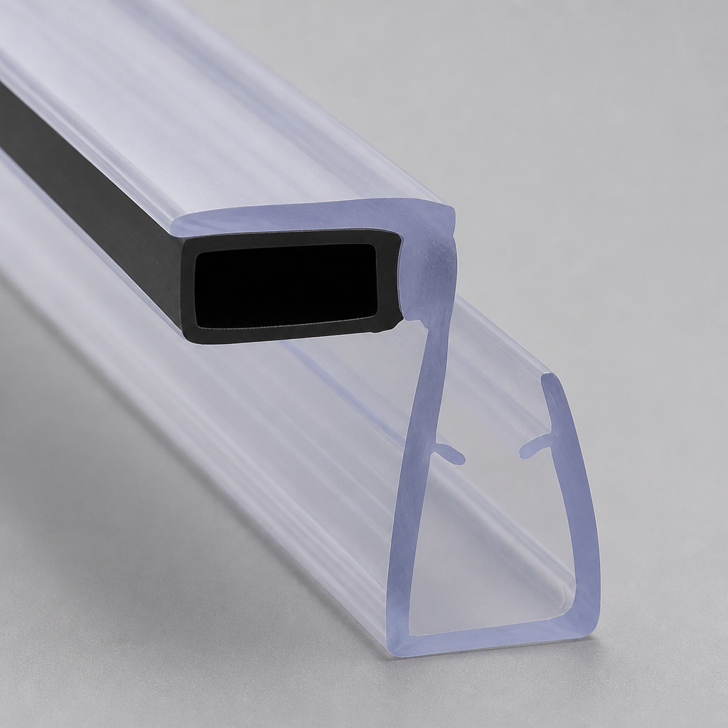 MAG034 - Magnetic Shower Screen Seal - Fits 4-6mm Glass - 1 Pair - Length of 2000mm