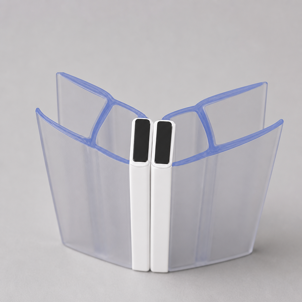MAG045 - Magnetic Shower Screen Seal - Fits 8mm Glass - 1 Pair - Lengths of 2000mm or 2600mm