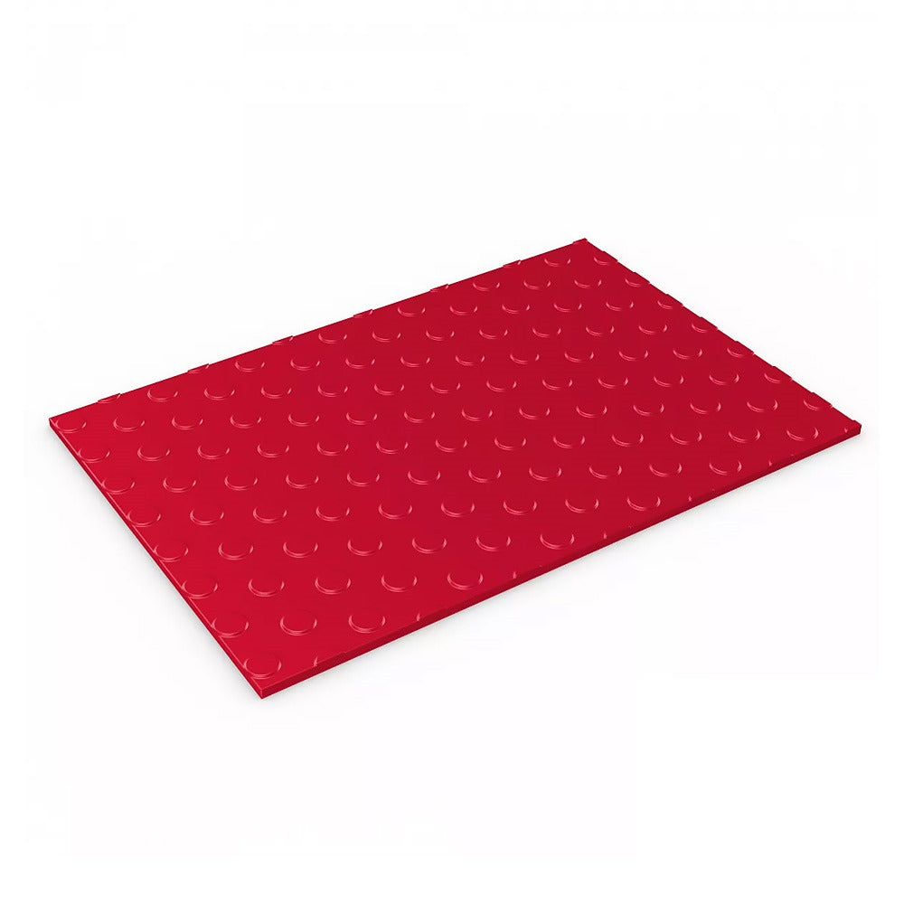 Red, Heavy-Duty Dot Pattern PVC Flooring – Slip-Resistant, Waterproof & Durable Matting for Garages, Workshops & Industrial Spaces – Easy to Install