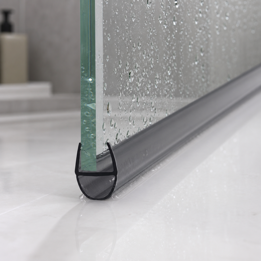 SEAL001B - Shower Screen Seal - Fits 4-6mm Glass - Gaps 3-7mm - Black