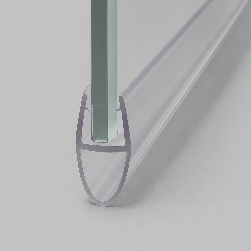 SEAL003B - Shower Screen Seal - Fits 4-6mm Glass - Gaps 7-12mm - Black